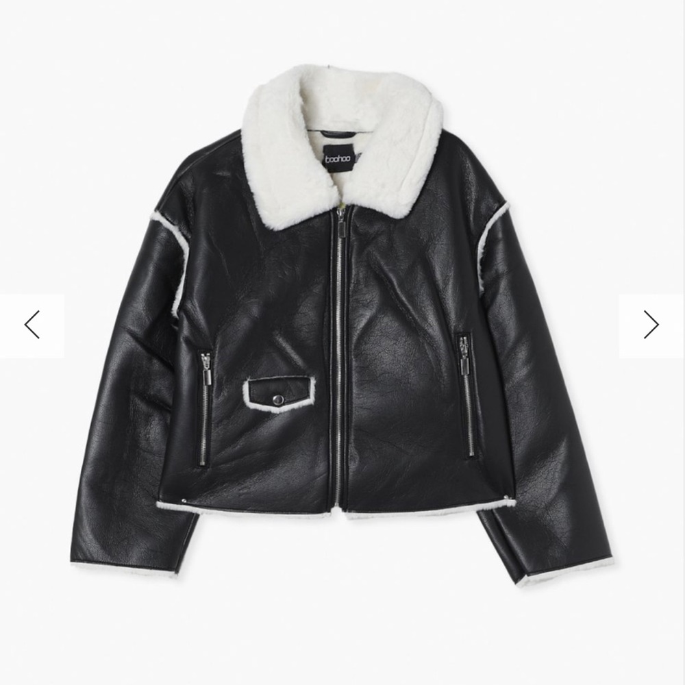 Faux Fur Leather Jacket Boohoo